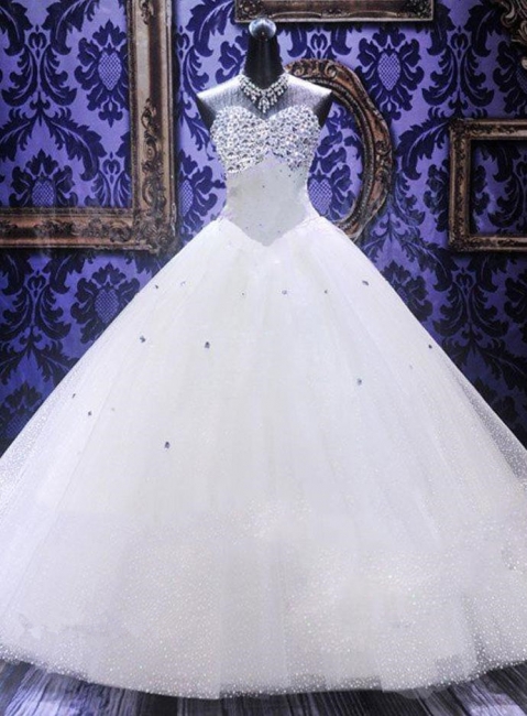 Rhinestone Stunning  Wedding Dresses Ball Gown Sweetheart Elegant Luxurious Bridal Dresses