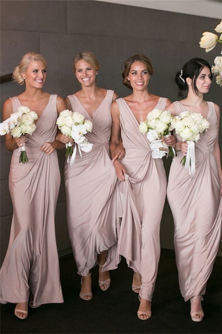 Elegant V-neck Sexy Bridesmaid Dresses   Long Party Dress for Maid of Honor BA7824