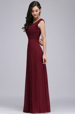 Fabulous Floor-Length A-Line Lace Burgundy Prom Dress_13