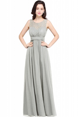 Amazing A-Line Lace Long Prom Sleeveless Dress Chiffon Scoop Online_8