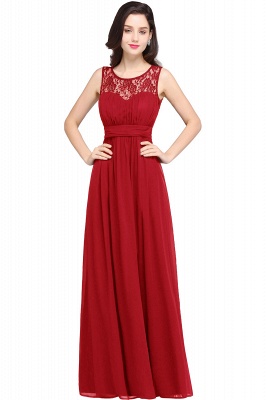 Amazing A-Line Lace Long Prom Sleeveless Dress Chiffon Scoop Online_4