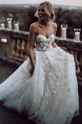 Sexy Gorgeous Jewel Wedding Dresses | Simple Longsleeves Backless Floral Bridal Gowns_1