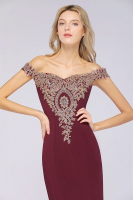 Superbe robe longue à épaules dénudées avec appliques en dentelle_35