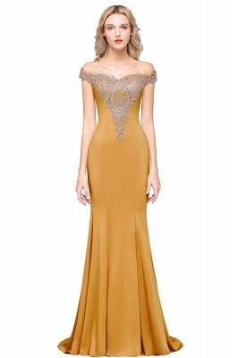 Fabulous Floor-Length Off-The-Shoulder Dress With Lace Appliques_8