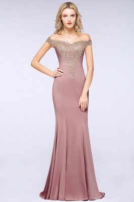 Fabulous Floor-Length Off-The-Shoulder Dress With Lace Appliques_19