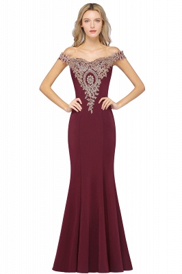 Fabulous Floor-Length Off-The-Shoulder Dress With Lace Appliques_2