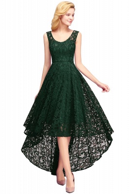 Beautiful Lace Scoop Sleeveless Prom Party Dress_4