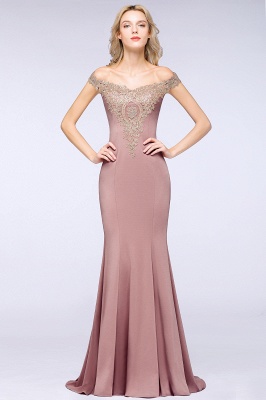 Fabulous Floor-Length Off-The-Shoulder Dress With Lace Appliques_17