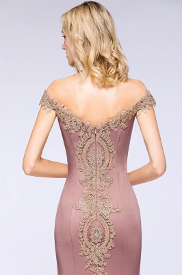 Superbe robe longue à épaules dénudées avec appliques en dentelle_30