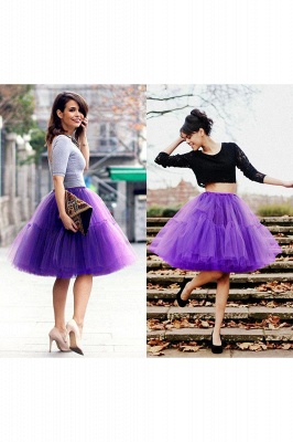 Women Tutu Tulle Skirts Layered Swing Petticoat Wedding Party Dress_68