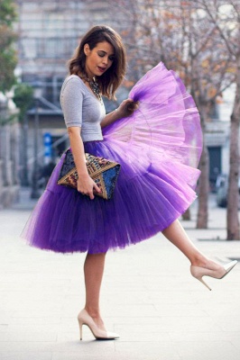 Women Tutu Tulle Skirts Layered Swing Petticoat Wedding Party Dress_70