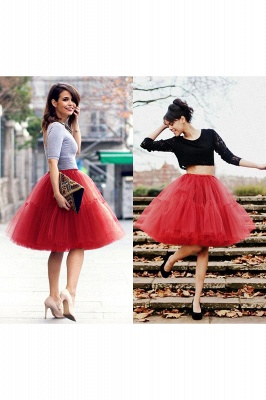 Women Tutu Tulle Skirts Layered Swing Petticoat Wedding Party Dress_34