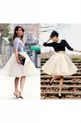 Women Tutu Tulle Skirts Layered Swing Petticoat Wedding Party Dress_64