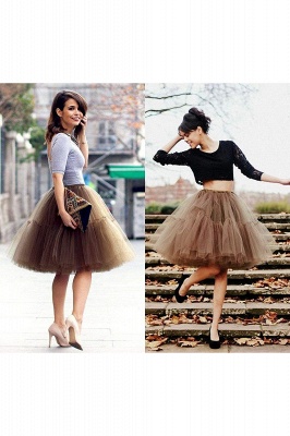 Women Tutu Tulle Skirts Layered Swing Petticoat Wedding Party Dress_73