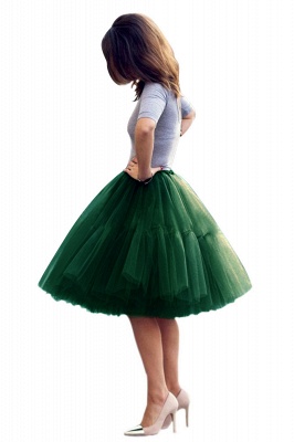 Women Tutu Tulle Skirts Layered Swing Petticoat Wedding Party Dress_59