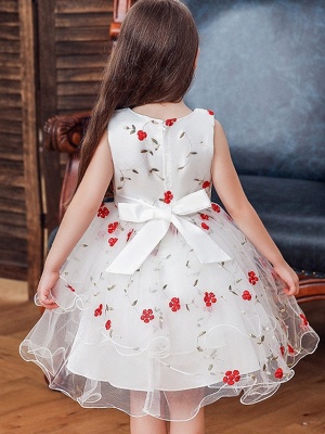 Ball Gown Princess Knee-length Flower Girl Dress - Satin Tulle_3