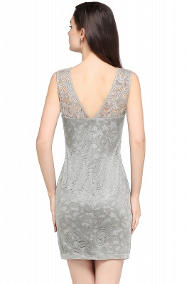 Designer Party Sleeveless Lace Scoop Sheath Dress Online_17