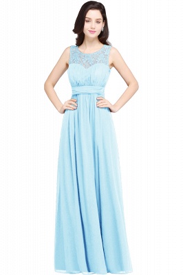 Amazing A-Line Lace Long Prom Sleeveless Dress Chiffon Scoop Online_11