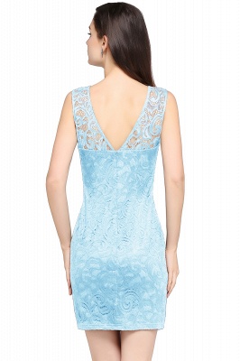 Designer Party Sleeveless Lace Scoop Sheath Dress Online_10