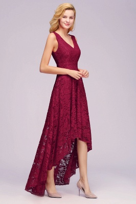 Luxurious Sleeveless V-Neck Lace Party Dress_4