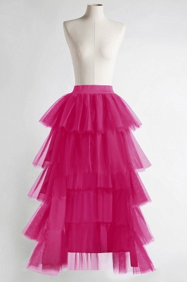 Women Hi-Lo Tulle Princess Long Flowy Ballet Skirt_1