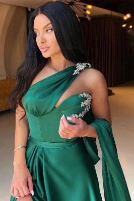 Sexy Simple Long Green Evening Dresses  | Cheap Prom Dresses_2