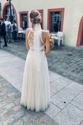 Simple Lace Sheath Dresses Wedding Dresses_2