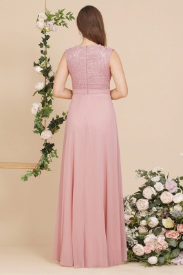 Fabulous Floor-Length A-Line Lace Burgundy Prom Dress_8