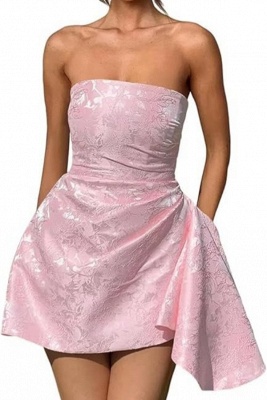 Strapless Short Homecoming Dress Sleeveless On Sale_3