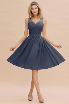 Charming V-Neck Short Sleeveless Gorgeous Homecoming Dress With Lace