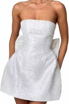 Lovely Sky Blue Strapless Lace Homecoming Dress Online_1