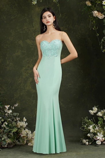 Elegant Lace Tulle Mermaid Sweetheart Floral Long Prom Dress_5