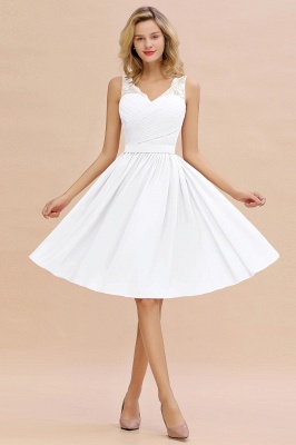 Charming V-Neck Short Sleeveless Gorgeous Homecoming Dress With Lace_11