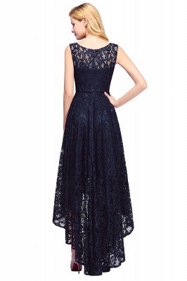 Beautiful Lace Scoop Sleeveless Prom Party Dress_15