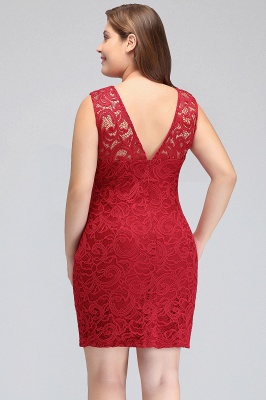 Designer Party Sleeveless Lace Scoop Sheath Dress Online_3