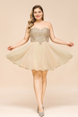 Sweetheart  Mini Short Appliques Homecoming Dresses_3