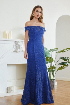 Designer Mermaid Lace Off Shoulder Floor-Length Bridesmaid Dresses_1