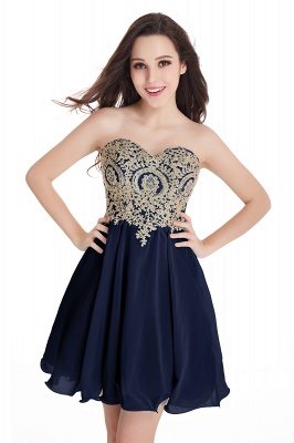 Sweetheart  Mini Short Appliques Homecoming Dresses_8