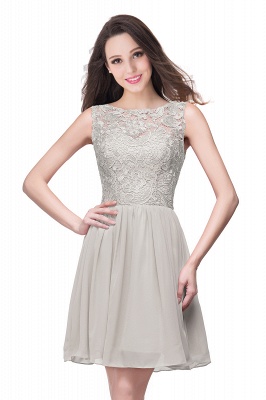 New A-line Chiffon Lace Zipper Short Homecoming Dress_7