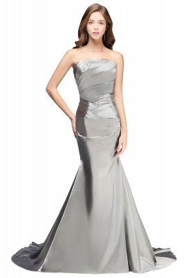 Silver Mermaid  Sexy Long Evening Dresses with Sparkly Sequins Long Train  Bridesmaid Dresses LFC036_1