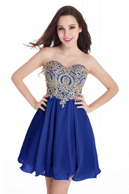 Sweetheart  Mini Short Appliques Homecoming Dresses_7