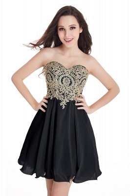 Sweetheart  Mini Short Appliques Homecoming Dresses_9