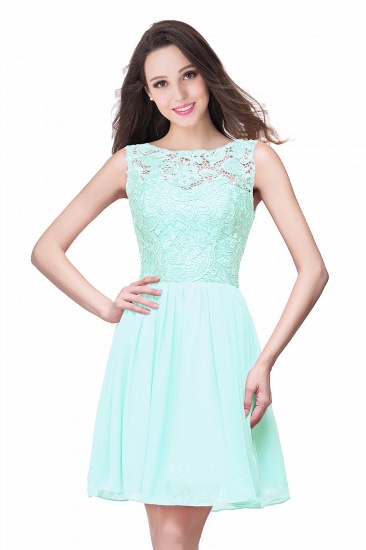 New A-line Chiffon Lace Zipper Short Homecoming Dress_8