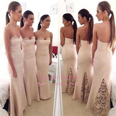 Long Mermaid Sweetheart  Formal Dresses  Elegant Lace Bridesmaid Dress_1