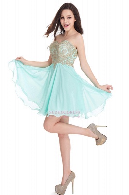 Sweetheart  Mini Short Appliques Homecoming Dresses_12