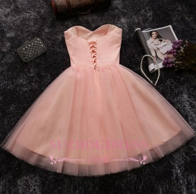 Elegant Crystals Sweetheart-Neck Pink A-line Short Homecoming Dresses BA6909_4