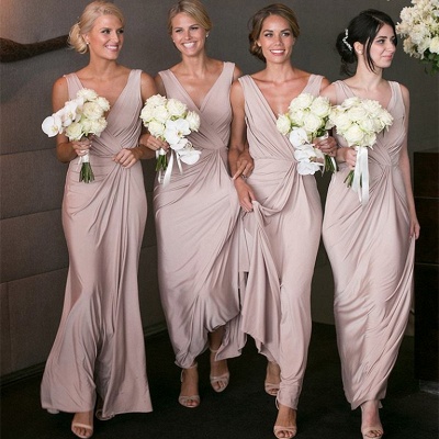 Elegant V-neck Sexy Bridesmaid Dresses   Long Party Dress for Maid of Honor BA7824_3