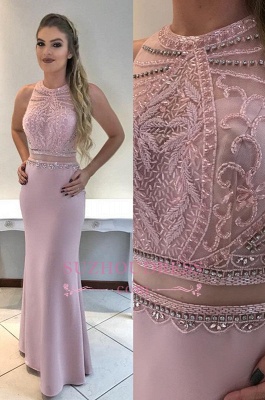 Sleeveless Mermaid Prom Dress | Beadings Open Back Evening Dresses_3