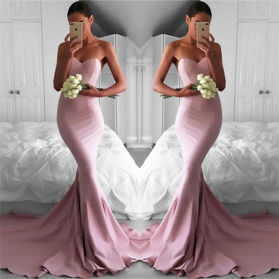 Sexy Sweetheart Pink Evening Dresses  |  Mermaid Long Formal Dresses for Party_3